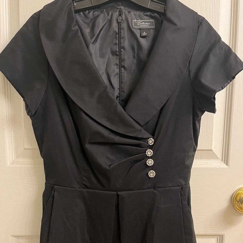 Dress Barn Collection Black Dress with Button Detail Size 8